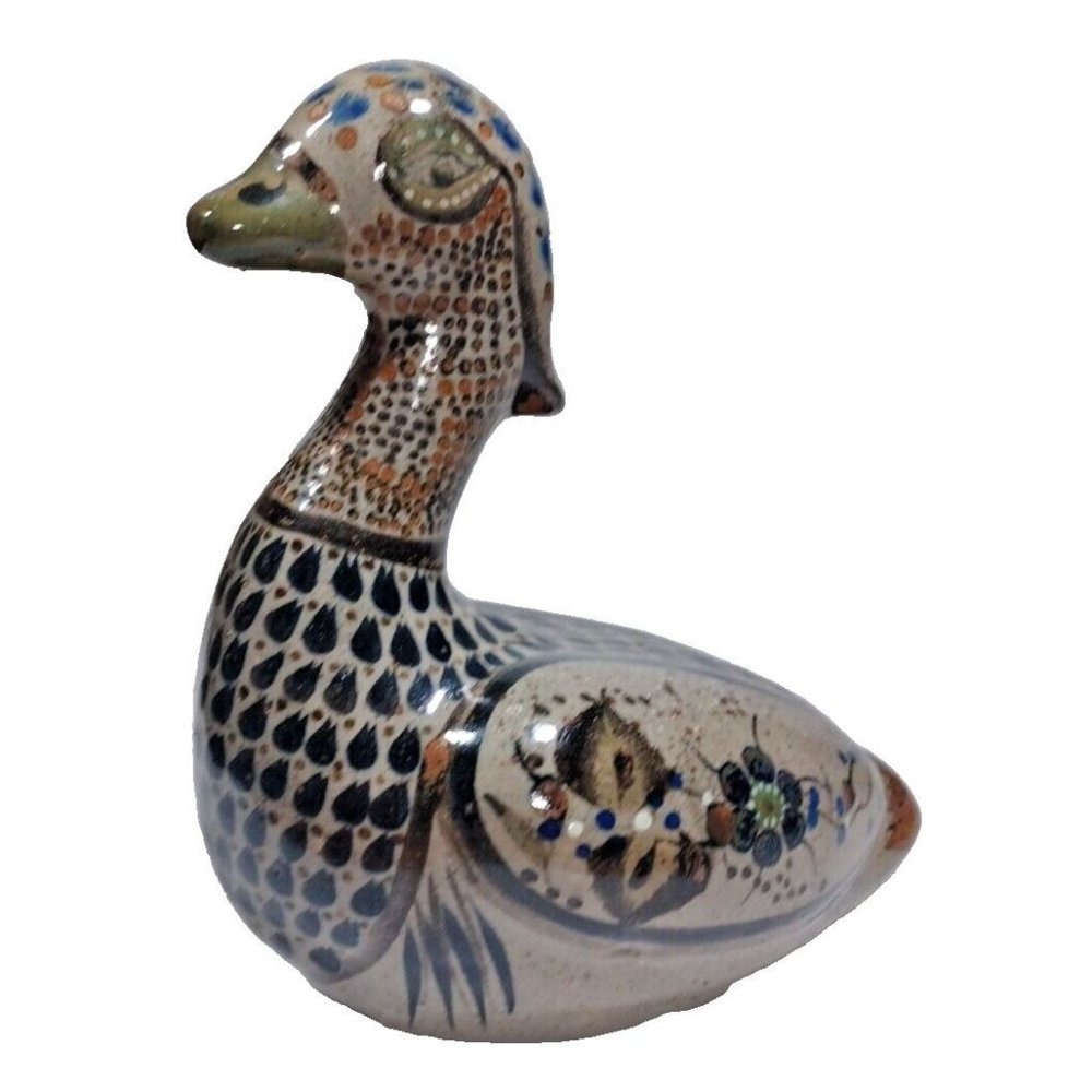 Unique Exquisite  Tonala Mexico Duck Figurine, 7.75" Long, 8.5" High Vintage - Picture 12 of 15